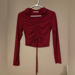 Cropped Long-Sleeved Top